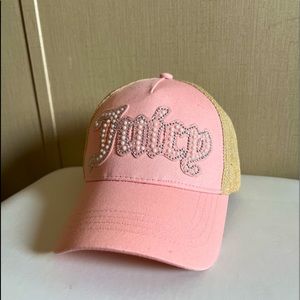 Pink bedazzled juicy couture hat